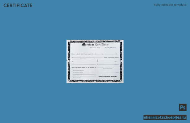 USA Clark County, Nevada – Beispiel einer Heiratsurkunde (Vorschau)
